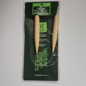 NIP Clover Takumi Circular Knitting Needles 24 Inch #19, 15mm